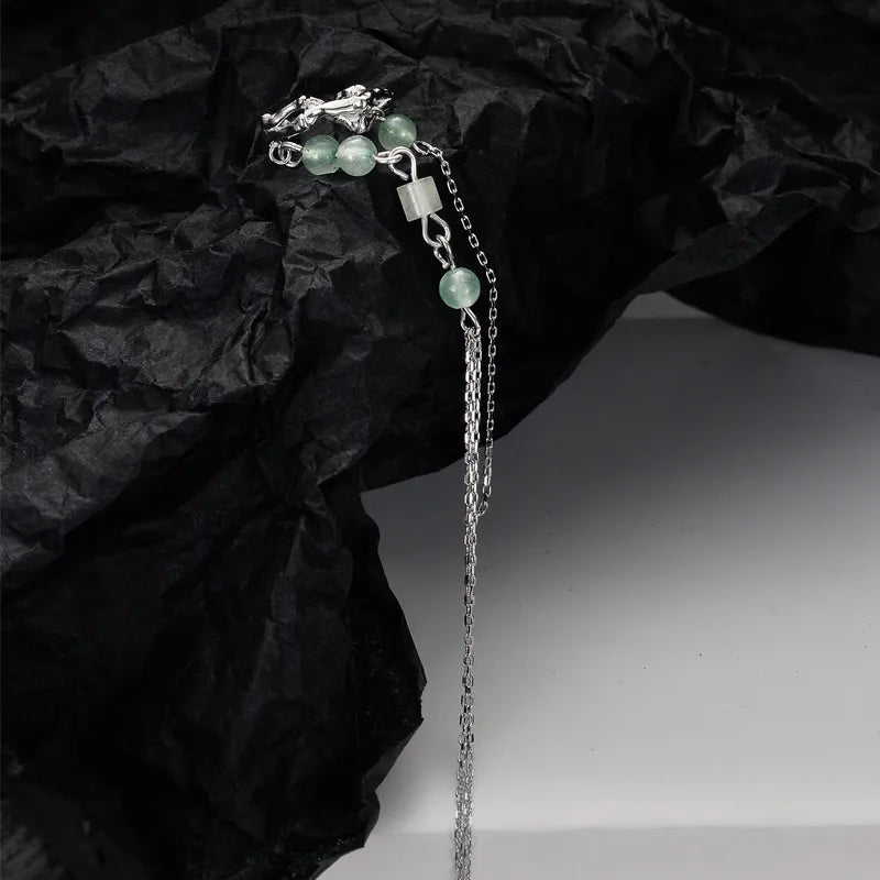 Boucle d'Oreille Aventurine "Sérénité Naturelle" Argent