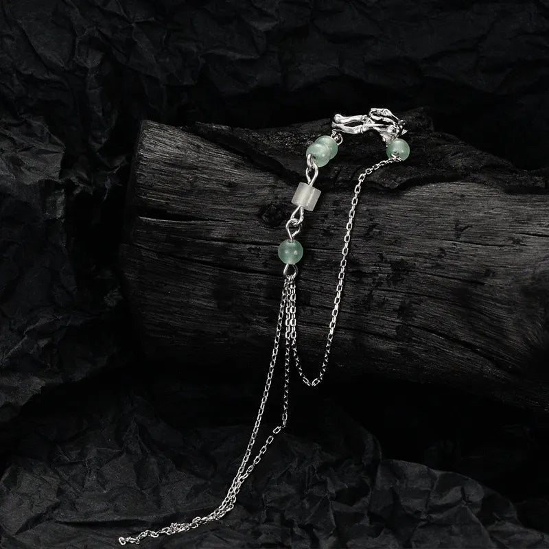 Boucle d'Oreille Aventurine "Sérénité Naturelle" Argent