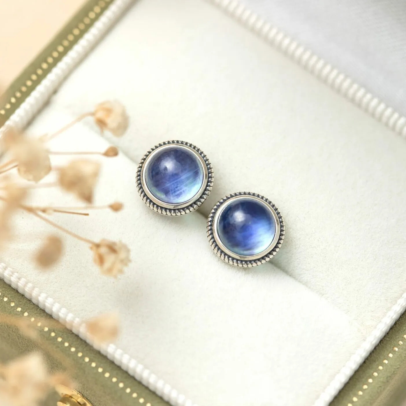 Boucles d'Oreilles Aigue Marine "Sérénité Maritime" Argent
