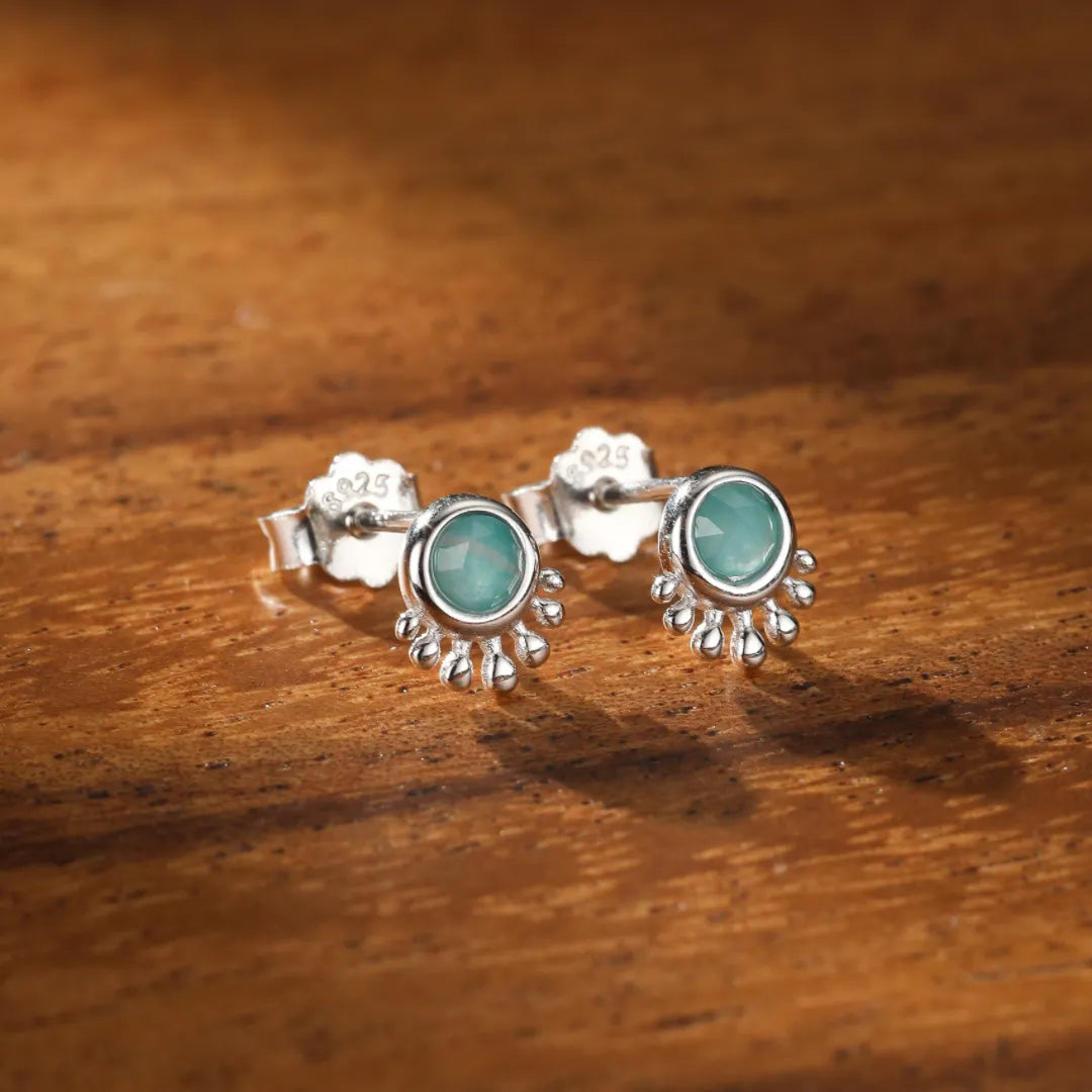 Boucles d'Oreilles Amazonite "Vagues Apaisantes" Argent