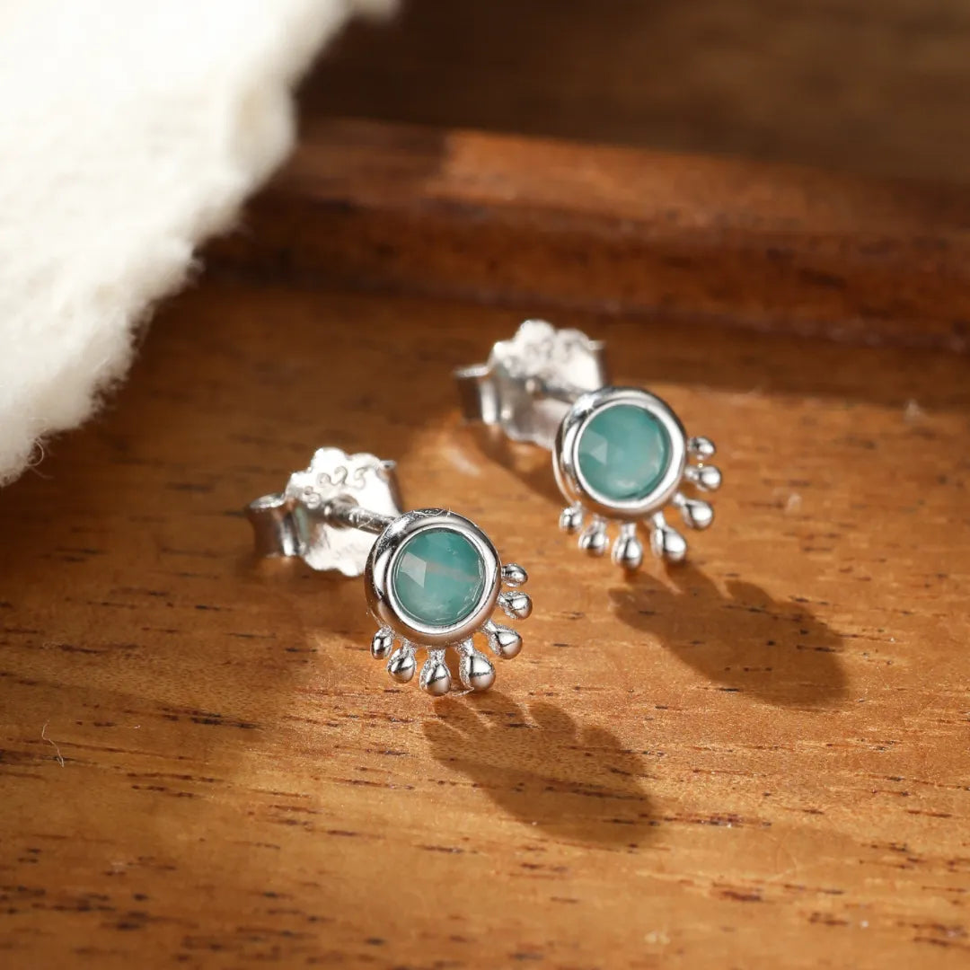 Boucles d'Oreilles Amazonite "Vagues Apaisantes" Argent