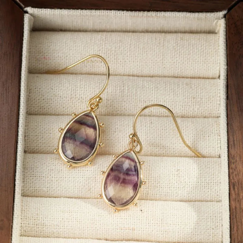 Boucles d’Oreilles Améthyste "Gouttes d'Aurore"