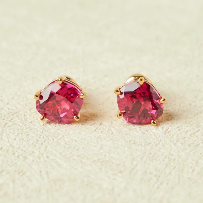 Pendientes de Cornalina "Esencia Elegante" Plata Dorada