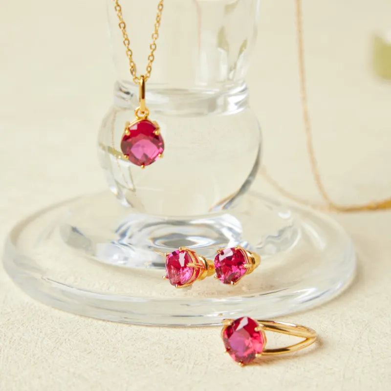 Pendientes de Cornalina "Esencia Elegante" Plata Dorada