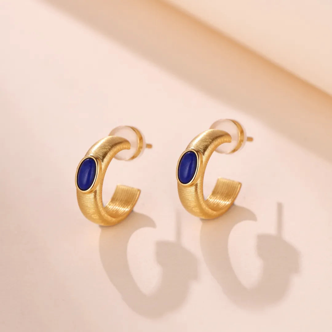 Earrings Lapis Lazuli "Royal Secret" Gold-Plated Silver