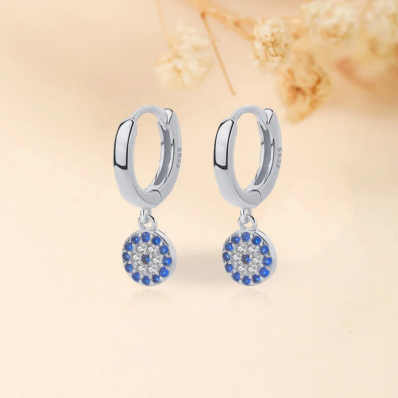 Boucles d'Oreilles Mauvais Œil "Charme Argenté" Argent
