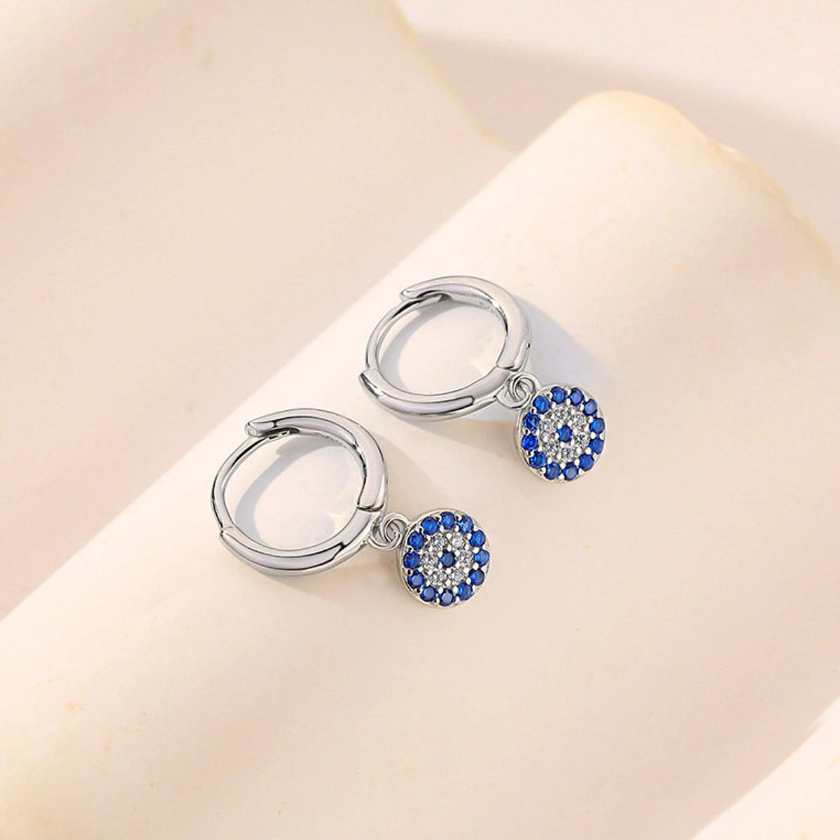 Boucles d'Oreilles Mauvais Œil "Charme Argenté" Argent