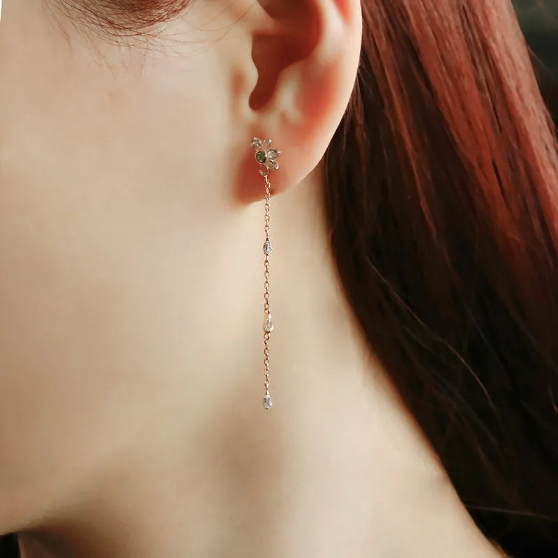 Boucles d'Oreilles Péridot "Sérénité Intérieure" Argent Doré Or