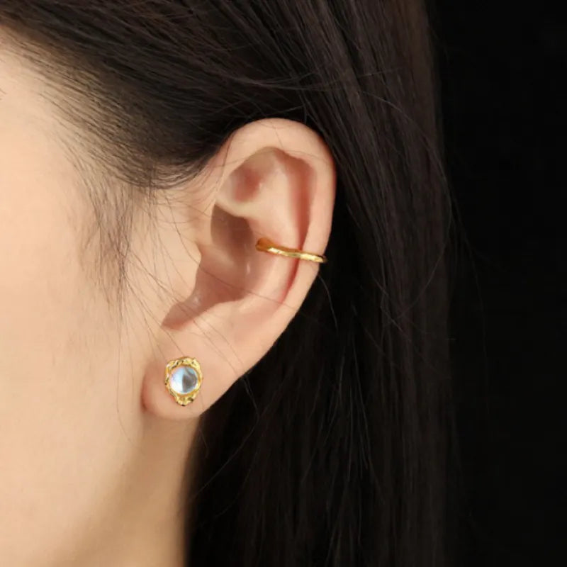 Boucles d'Oreilles "Galaxie Dorée" Argent Doré Or