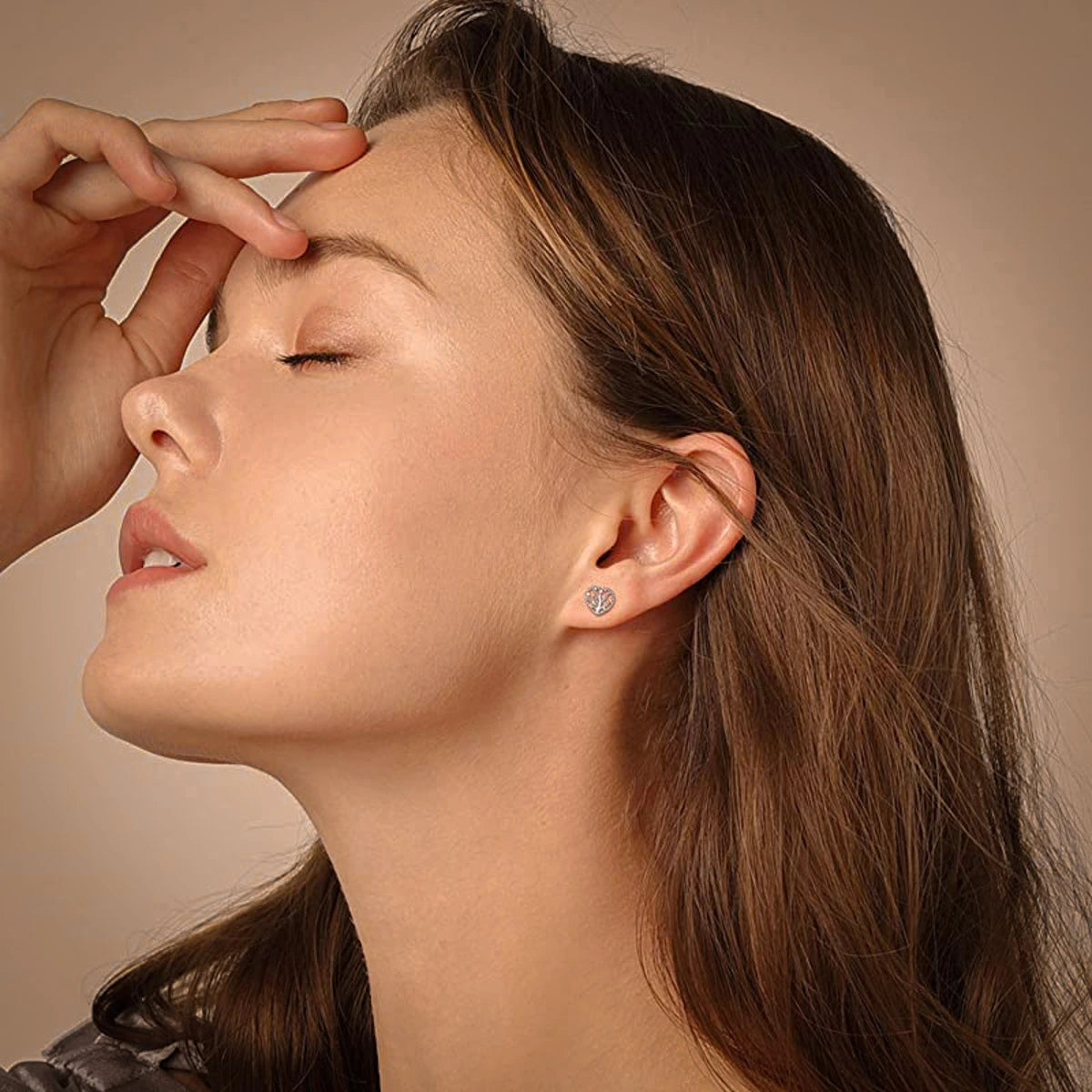 Boucles d'Oreilles Arbre de Vie "Cœur de Forêt" Argent
