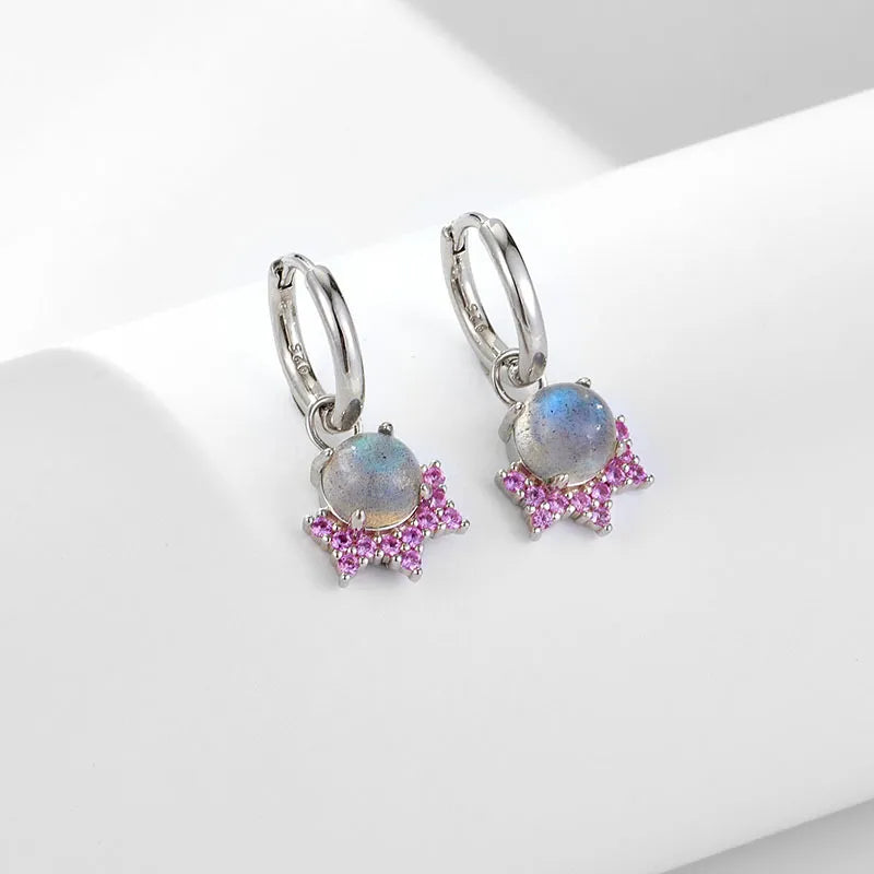 Pendientes de Labradorita "Magia Celestial" Plata Dorada