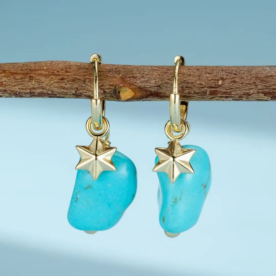 Turquoise Earrings "Celestial Freshness" Silver