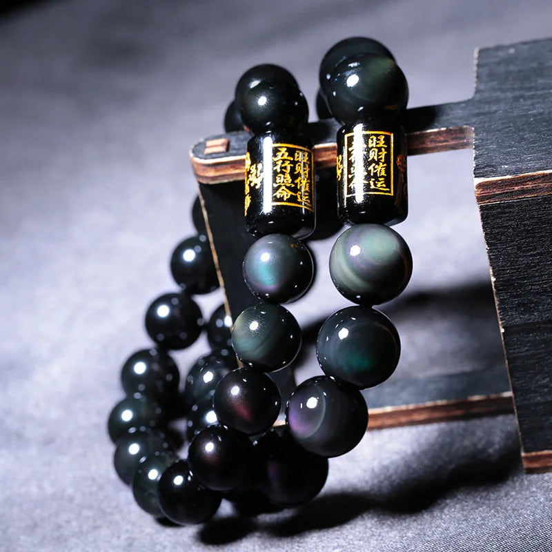 Pulsera Pi Xiu Obsidiana "Fuerza y Riqueza"
