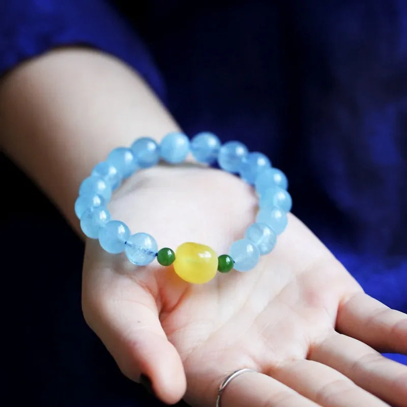 Bracelet Aigue Marine "Bleu Pure"