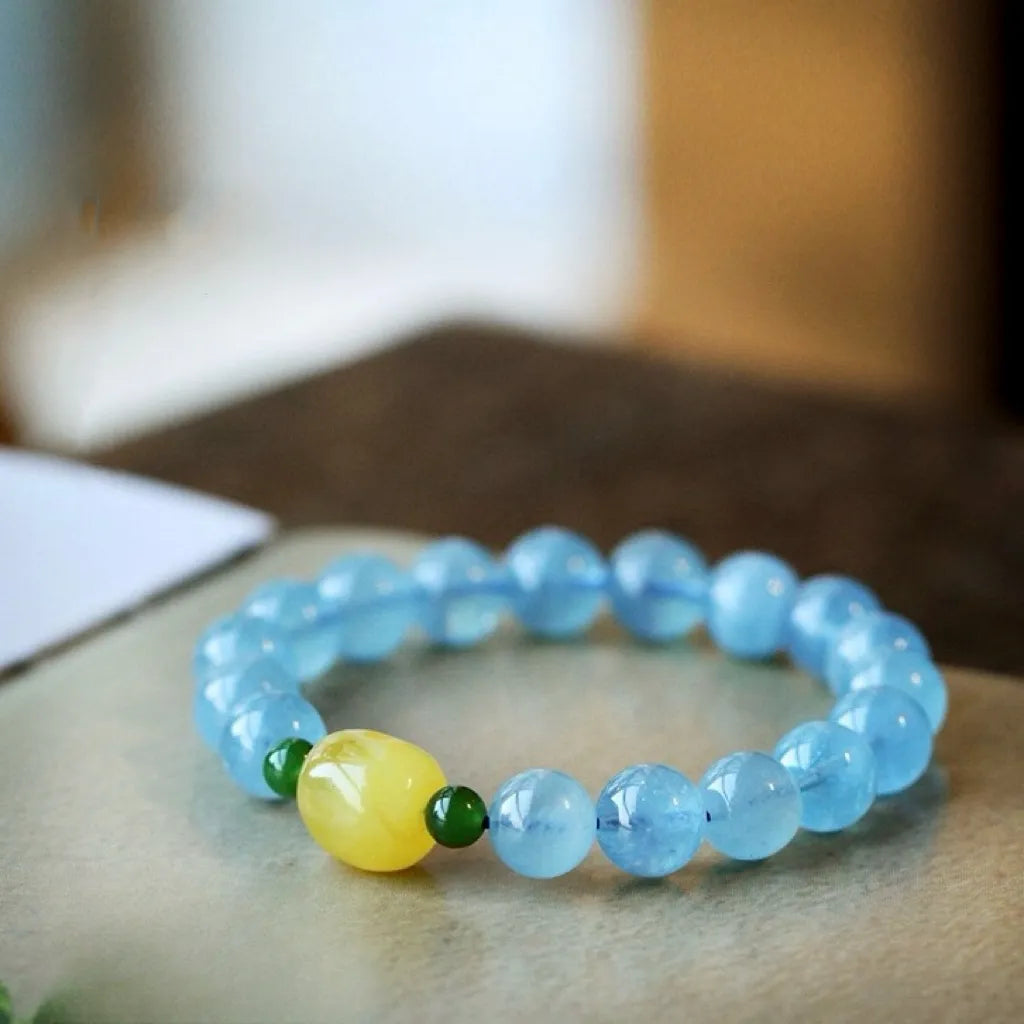 Bracelet Aigue Marine "Bleu Pure"
