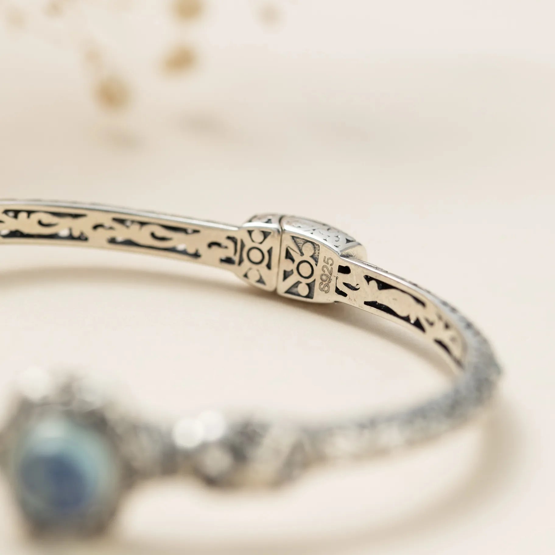 Bracelet Aigue Marine "Sérénité Maritime" Argent