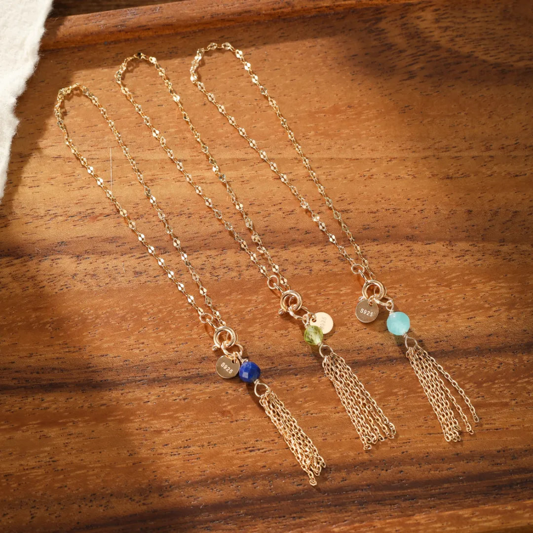 Bracelet Amazonite Lapis Lazuli ou Péridot "Énergie Unique" Argent