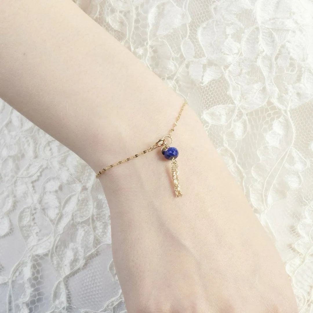 Bracelet Amazonite Lapis Lazuli ou Péridot "Énergie Unique" Argent