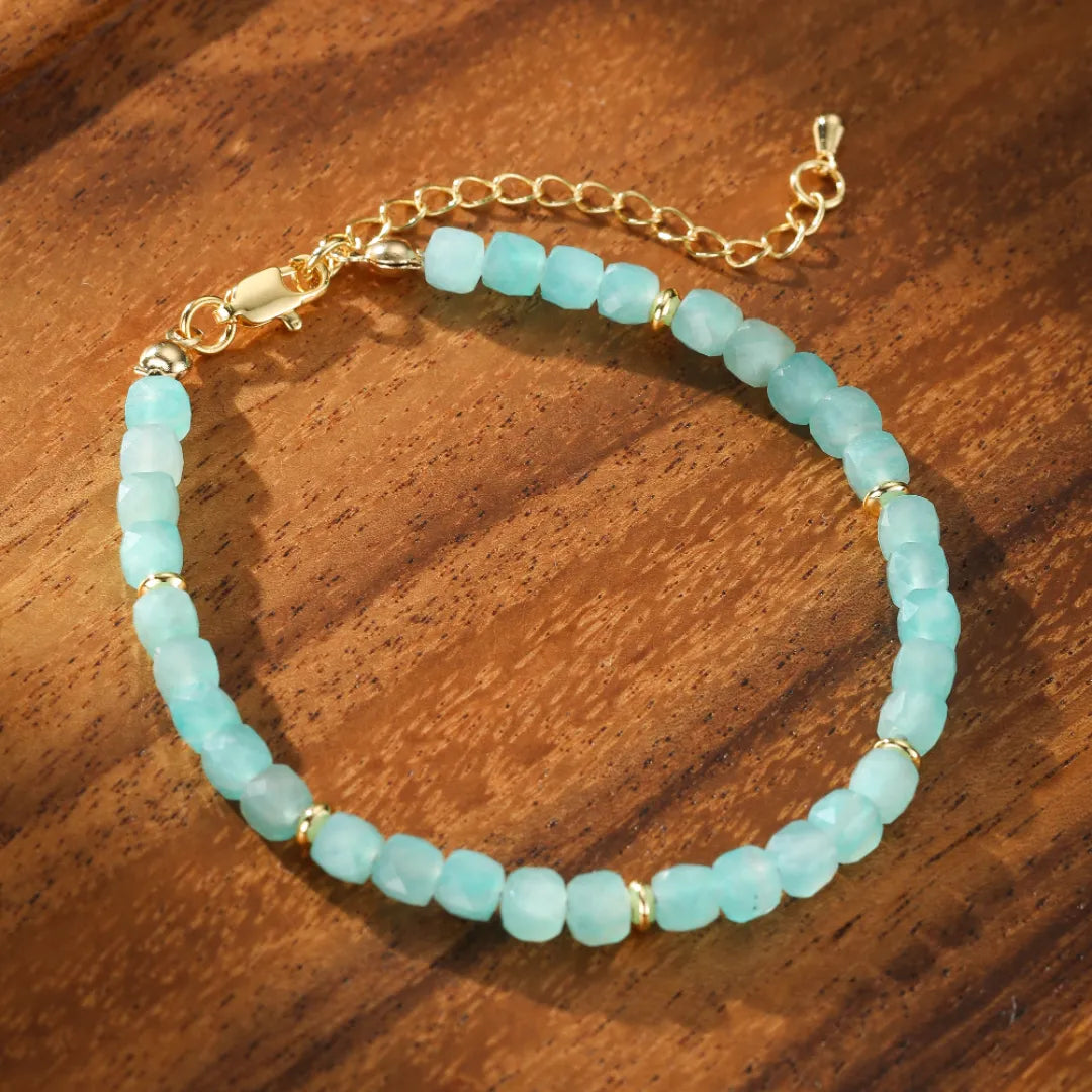 Pulsera Amazonita "Destellos del Amanecer"