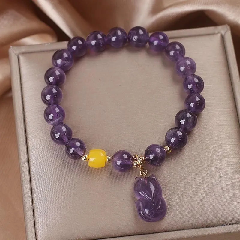 Bracelet Améthyste "Douceur Renardeau"