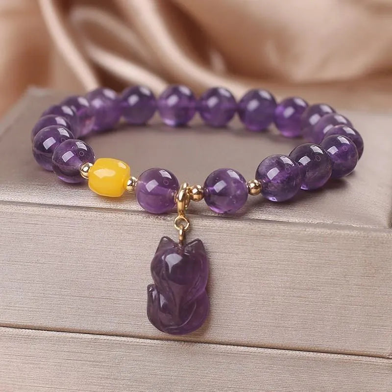 Bracelet Améthyste "Douceur Renardeau"