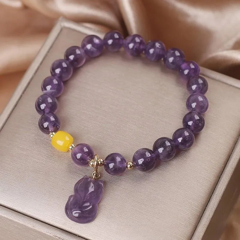 Bracelet Améthyste "Douceur Renardeau"
