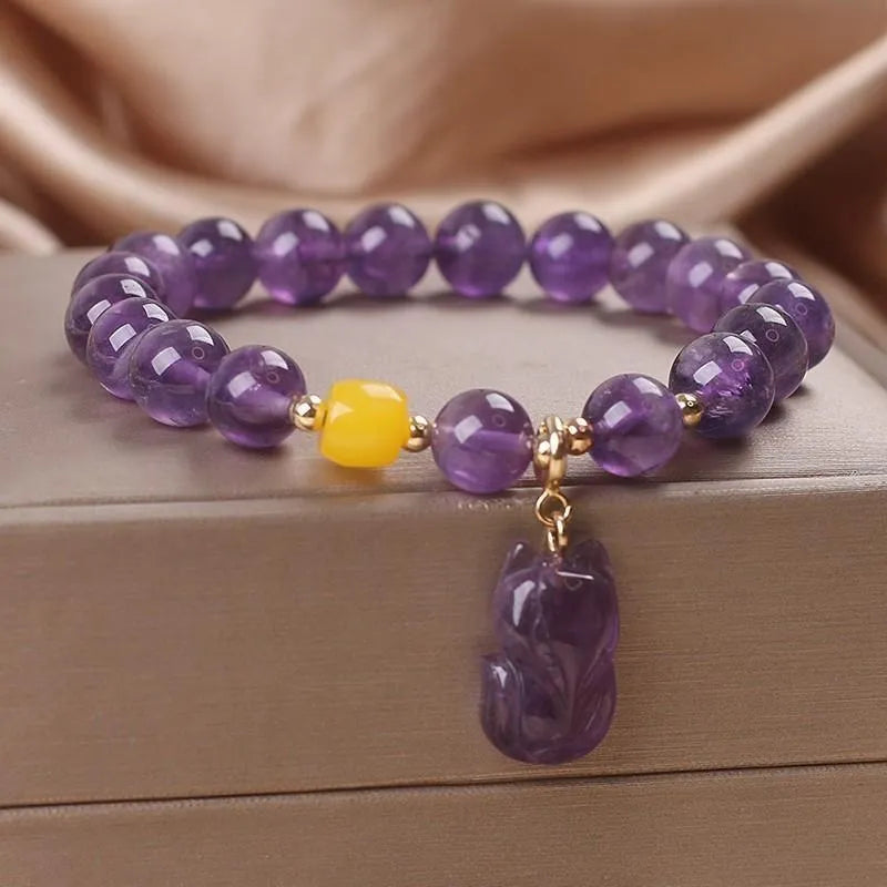 Bracelet Améthyste "Douceur Renardeau"