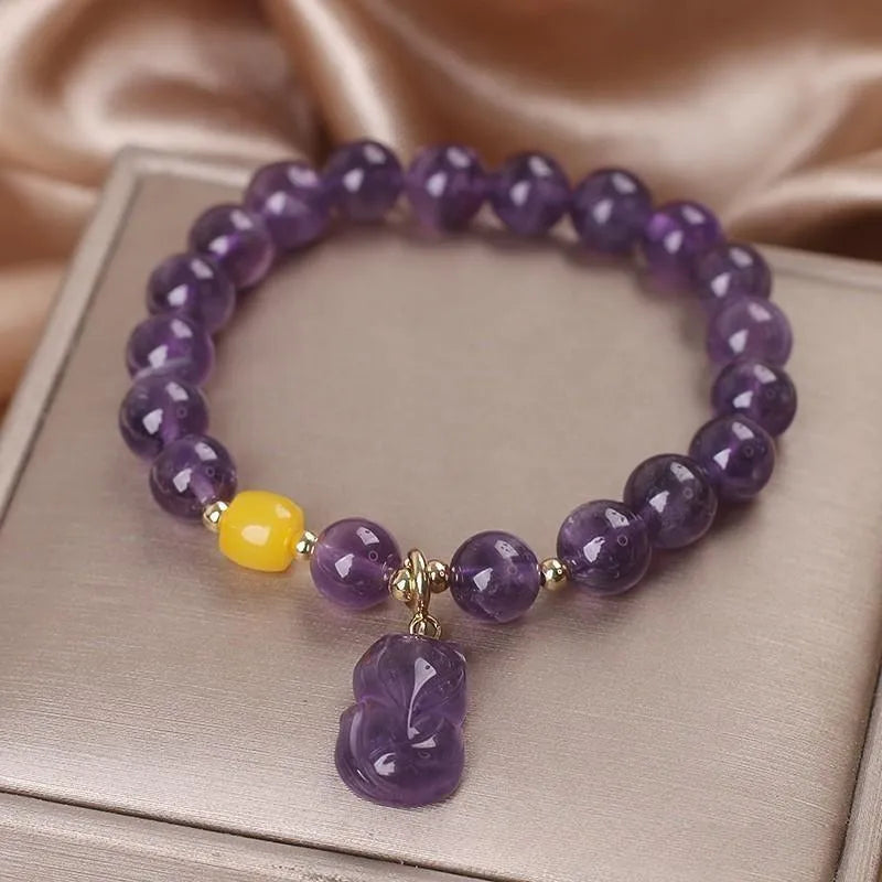 Bracelet Améthyste "Douceur Renardeau"