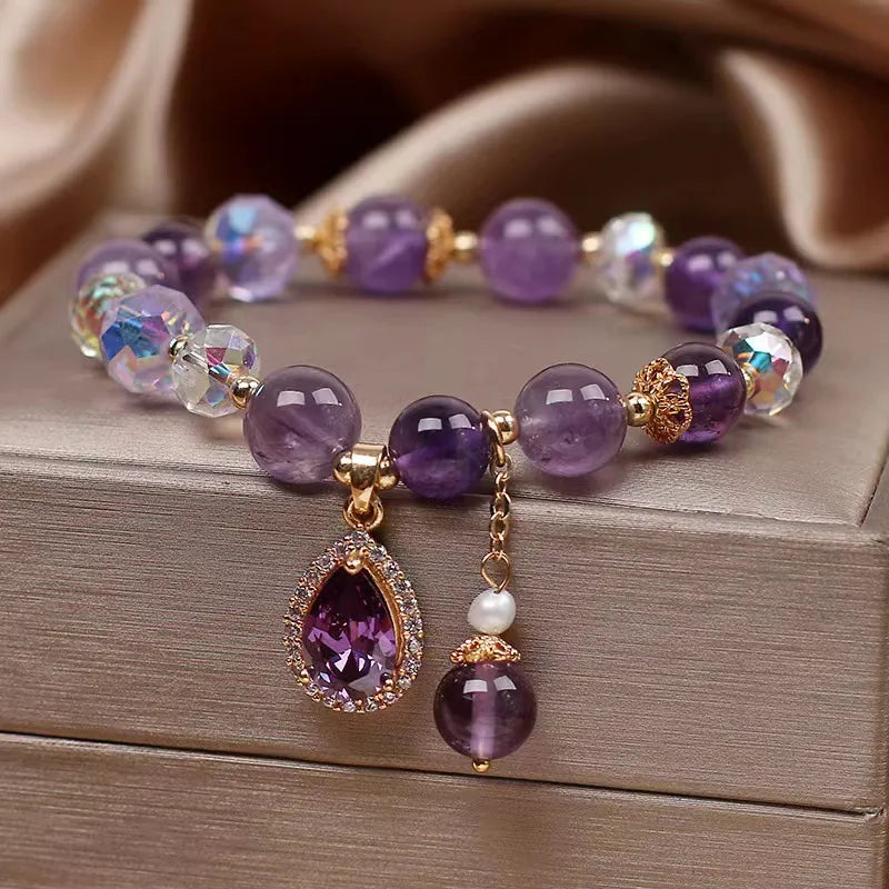 Bracelet Merveille Améthyste et Quartz Clair – Élégance Zen