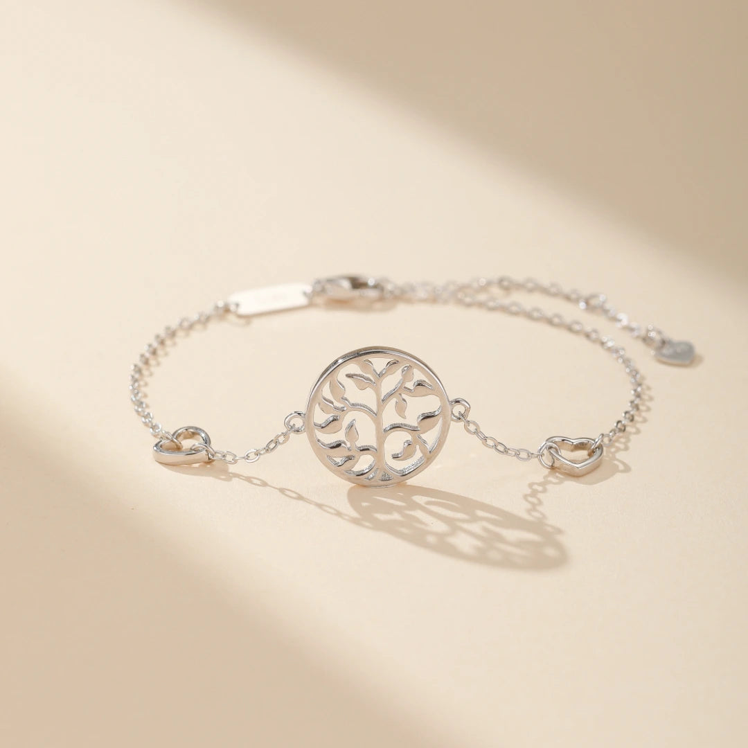 Bracelet Arbre de Vie "Cœur à Cœur" Argent