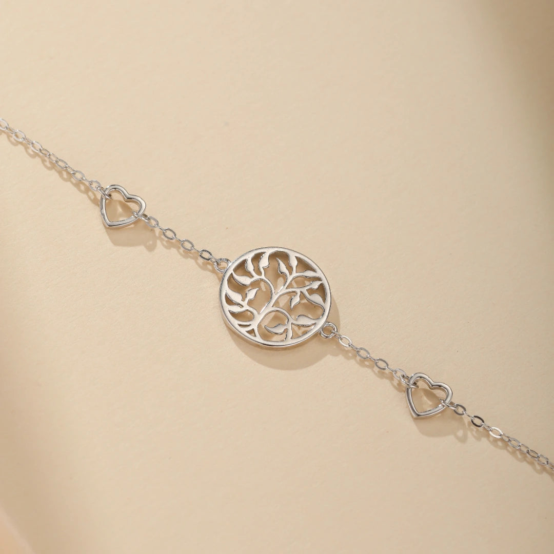 Bracelet Arbre de Vie "Cœur à Cœur" Argent