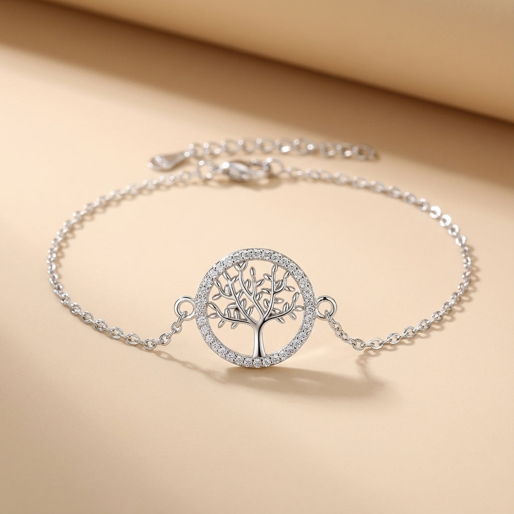 Bracelet Arbre de Vie "Lumière Vitale" Argent