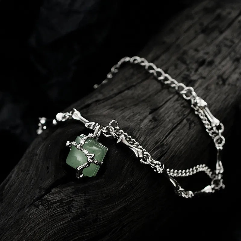 Bracelet Aventurine "Nature Enlacée" Argent