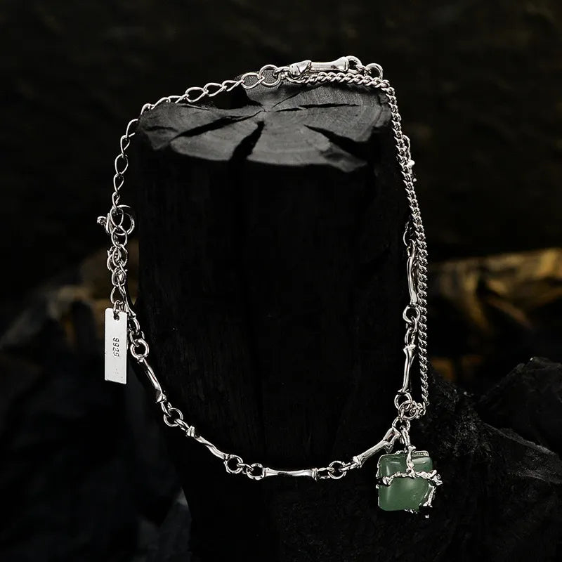Bracelet Aventurine "Nature Enlacée" Argent
