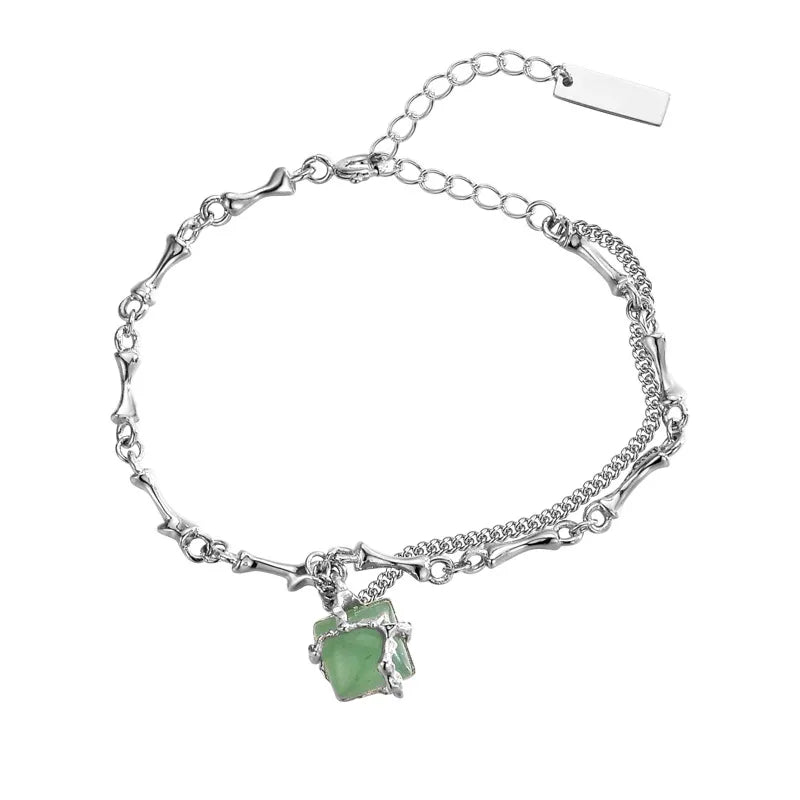 Bracelet Aventurine "Nature Enlacée" Argent