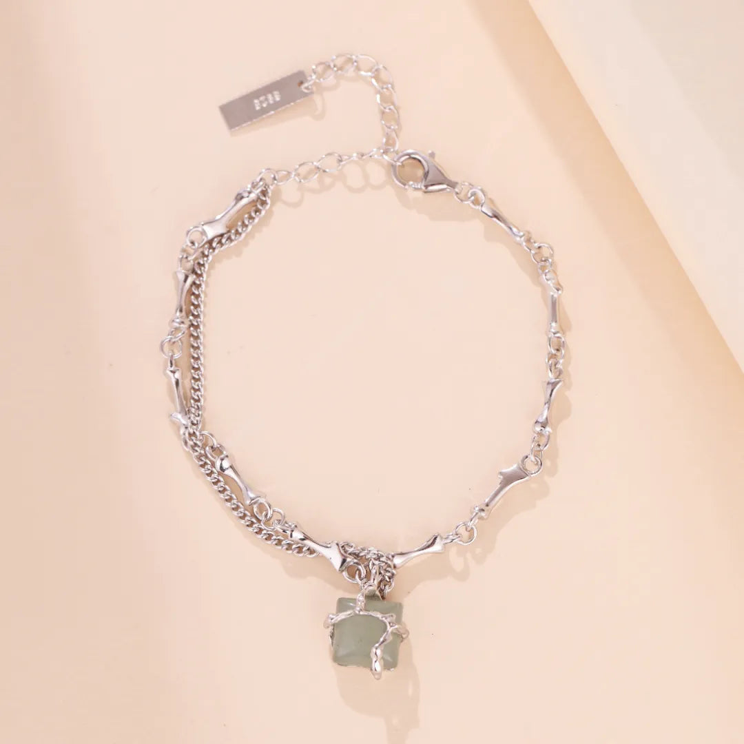 Bracelet Aventurine "Nature Enlacée" Argent