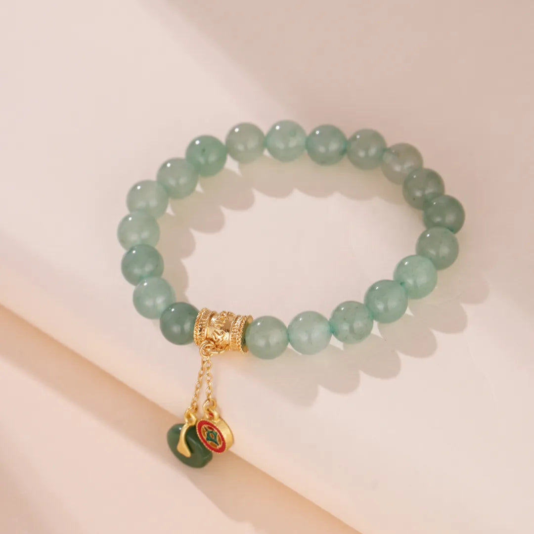 Bracelet Aventurine "Paix Éternelle" Doré Or