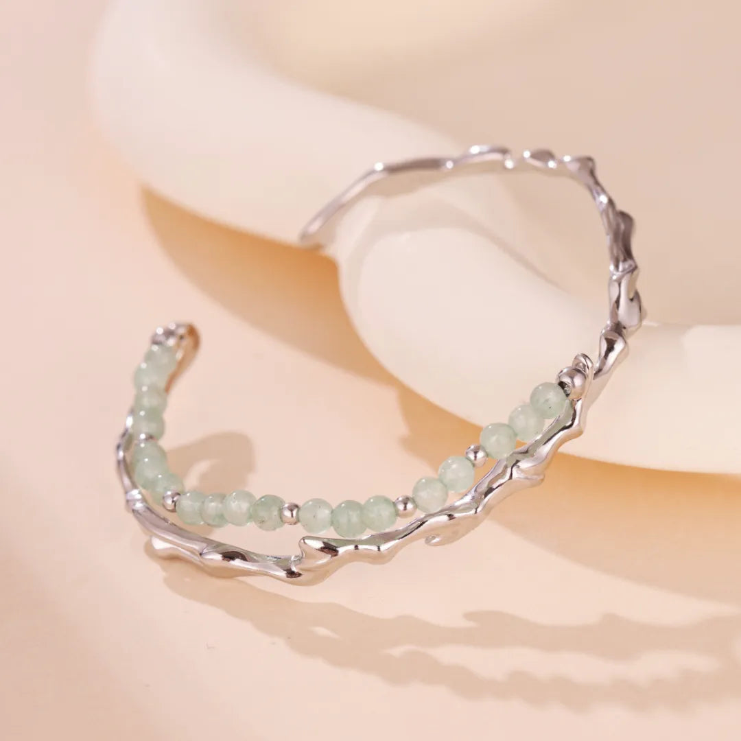 Bracelet Aventurine "Sérénité Naturelle" Argent