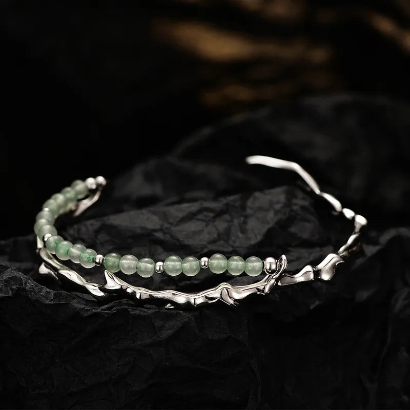 Bracelet Aventurine "Sérénité Naturelle" Argent