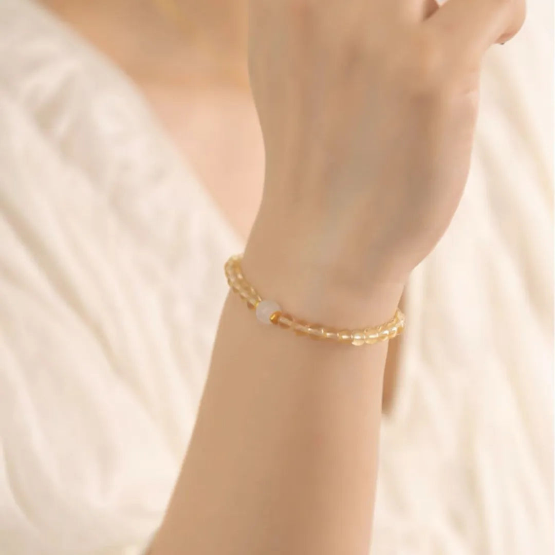 Bracelet Citrine et Jade "Prospérité"