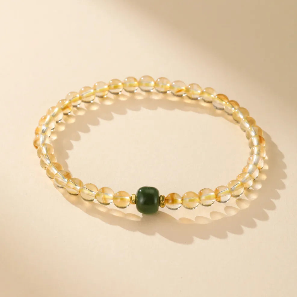 Bracelet Citrine et Jade "Prospérité"