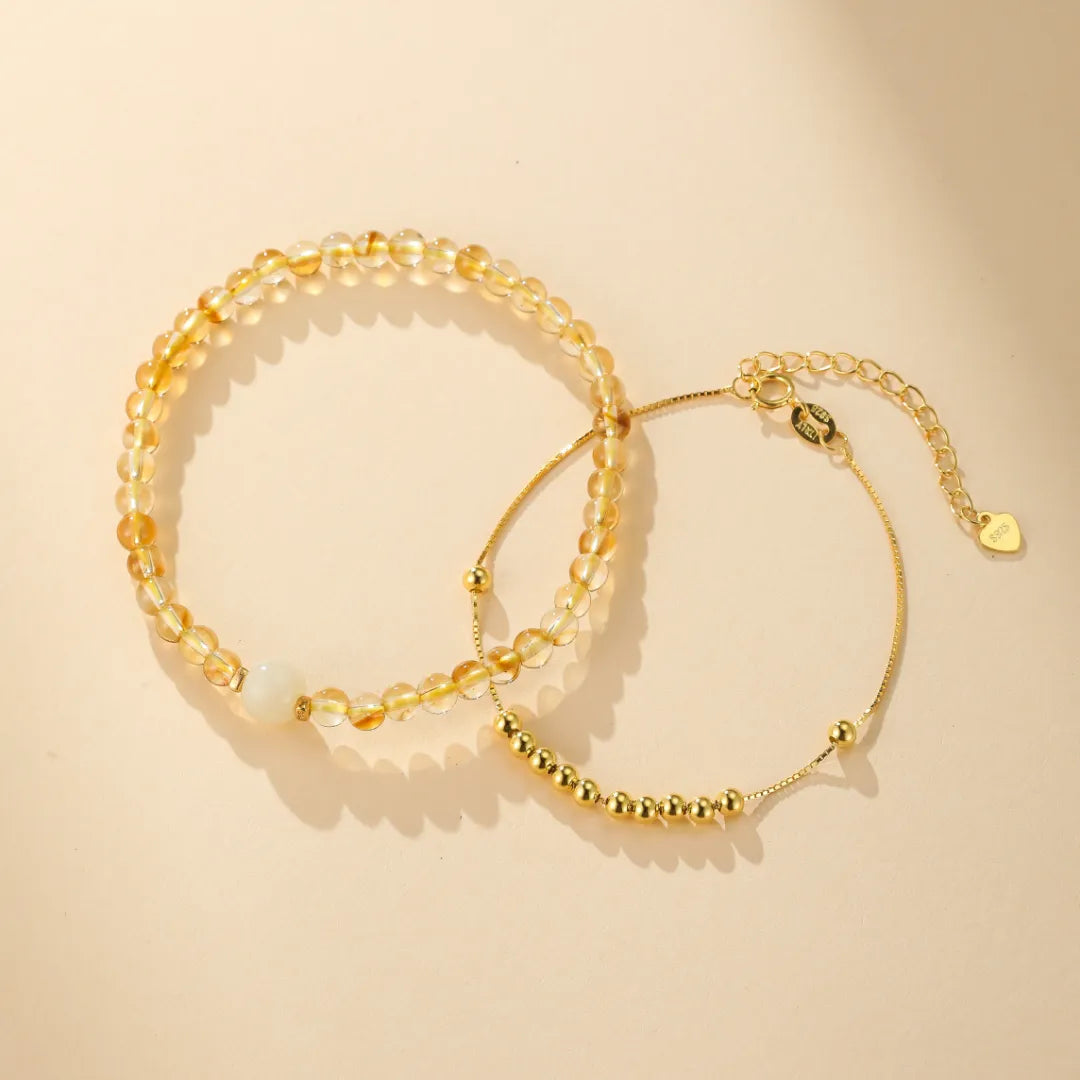 Bracelet Citrine et Jade "Prospérité"