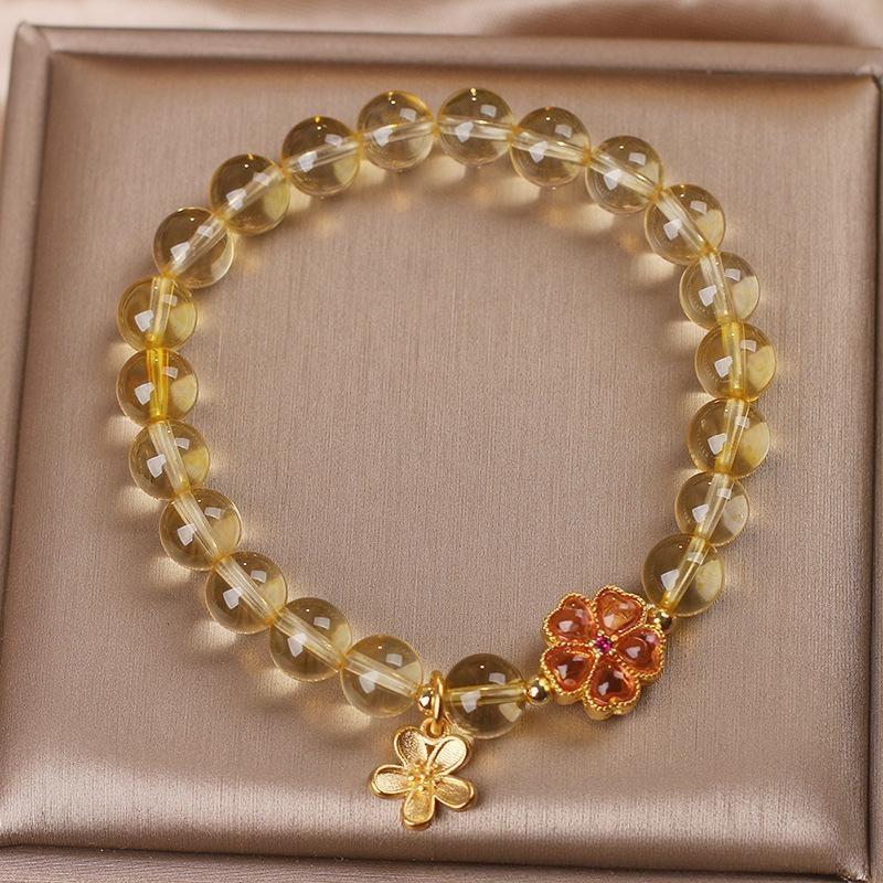 Bracelet Citrine "Fleur Pacifique"