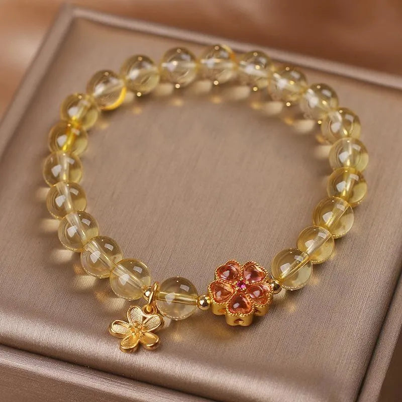Bracelet Citrine "Fleur Pacifique"