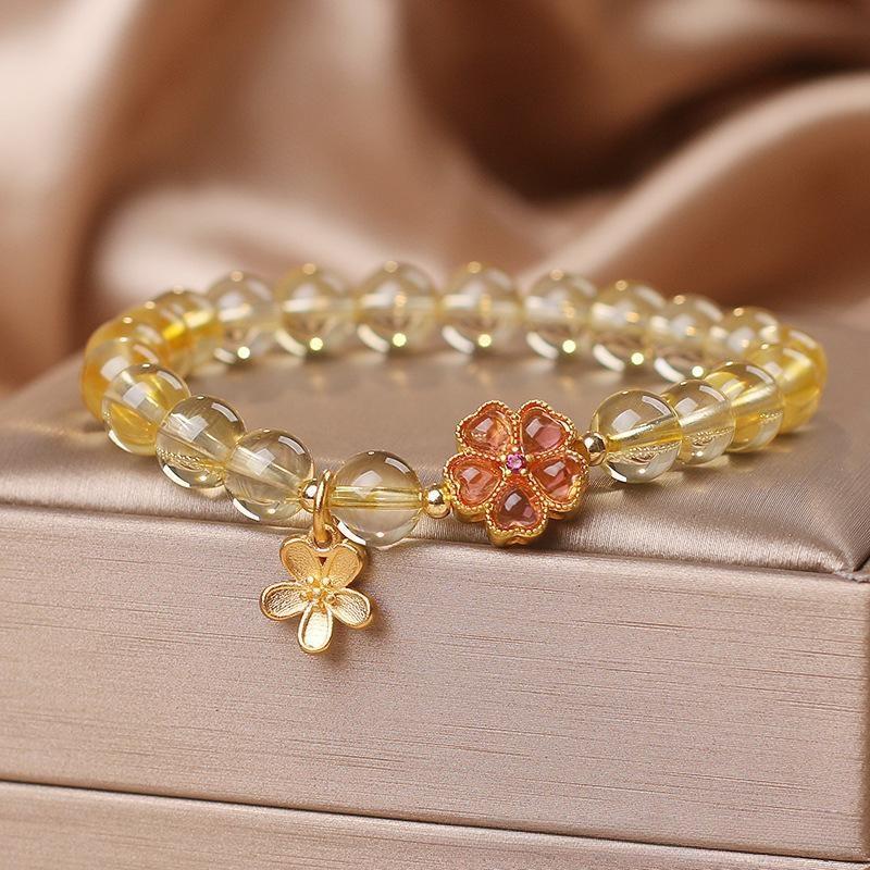 Bracelet Citrine "Fleur Pacifique"