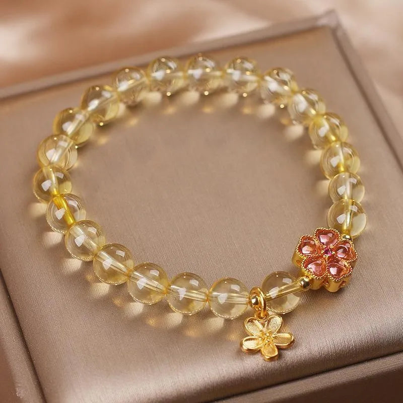 Bracelet Citrine "Fleur Pacifique"