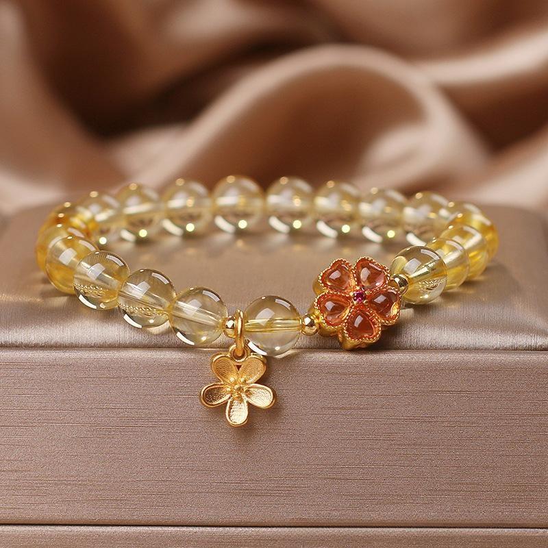 Bracelet Citrine "Fleur Pacifique"