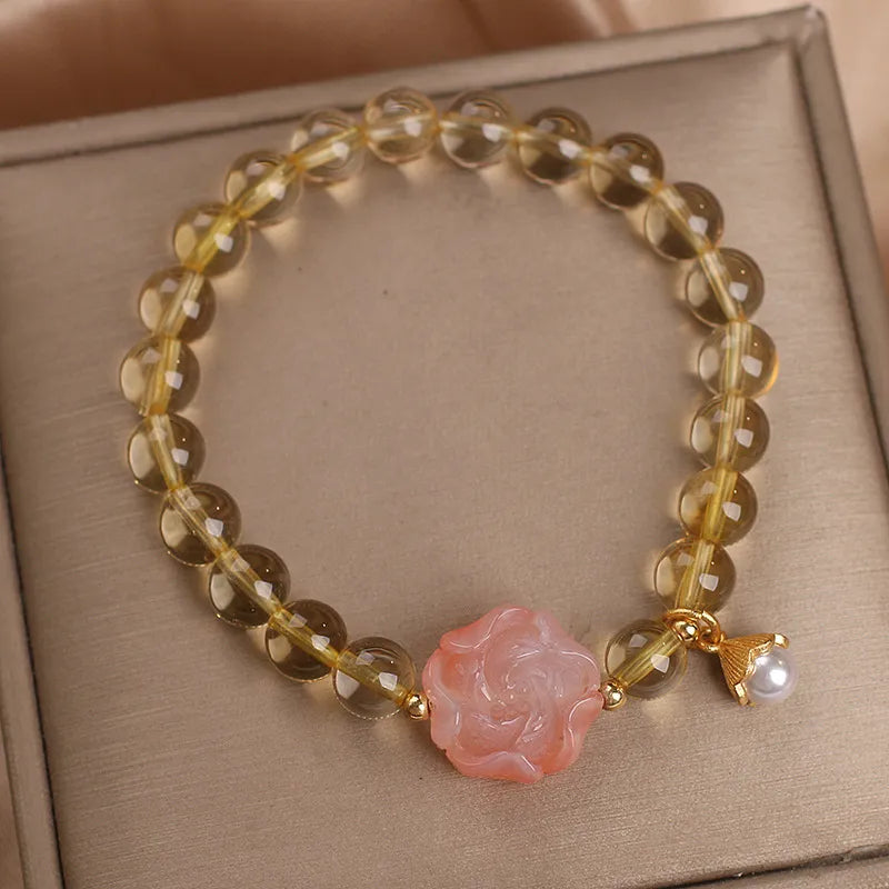 Bracelet Citrine "Fleur Royale"