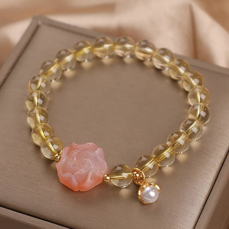 Bracelet Citrine "Fleur Royale"