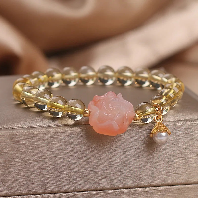 Bracelet Citrine "Fleur Royale"